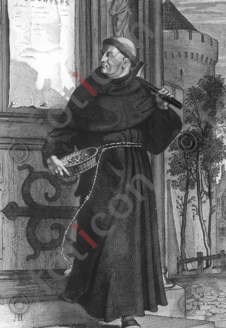 Luther hat die Thesen angeschlagen | Luther posted the theses - Foto foticon-simon-150-018-sw.jpg | foticon.de - Bilddatenbank für Motive aus Geschichte und Kultur